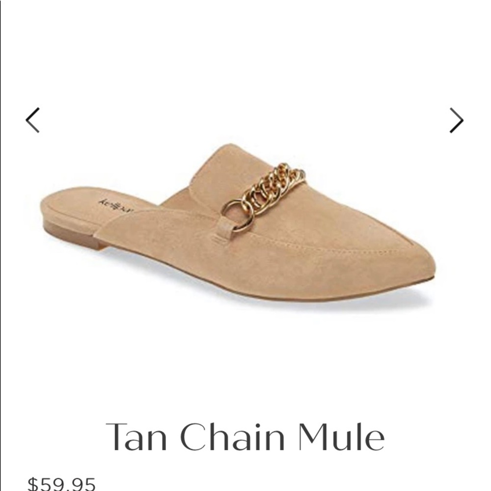 Tan Chain Mule Size 8 NEW